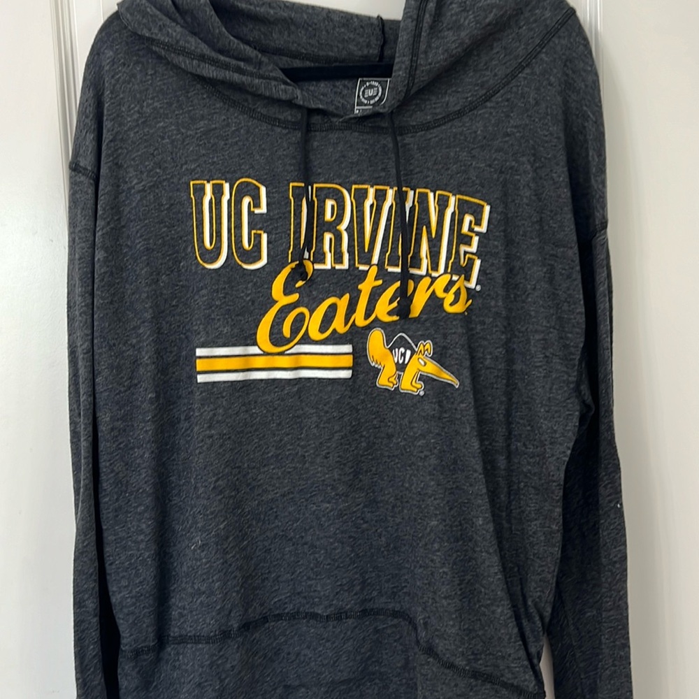 UC Irvine long sleeve sweater with hood | size XL | dark grey